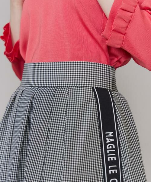 Maglie le cassetto / マーリエ ル カセット ミニ・ひざ丈スカート | 《M Maglie le cassetto》ロゴテープタックスカート | 詳細15