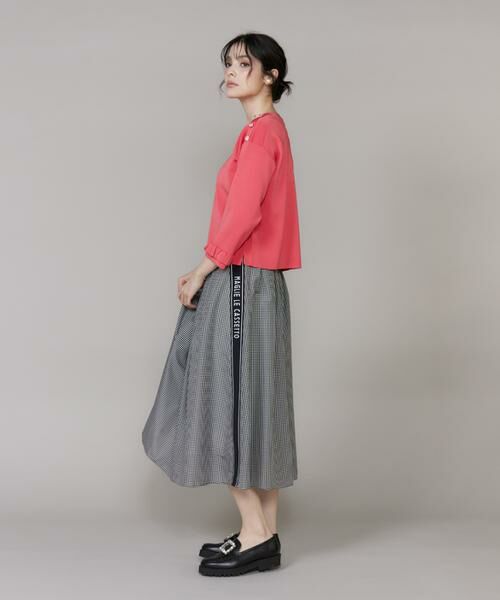 Maglie le cassetto / マーリエ ル カセット ロング・マキシ丈スカート | 《大きいサイズ》ロゴテープタックスカート《M Maglie le cassetto》 | 詳細4