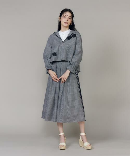 Maglie le cassetto / マーリエ ル カセット ロング・マキシ丈スカート | 《大きいサイズ》ロゴテープタックスカート《M Maglie le cassetto》 | 詳細9