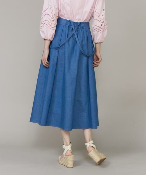 Maglie le cassetto / マーリエ ル カセット ミニ・ひざ丈スカート | 《プラスサイズ》《WEB・POPUP限定》サスペンダー付きデニムタックスカート《M Maglie le cassetto》 | 詳細9