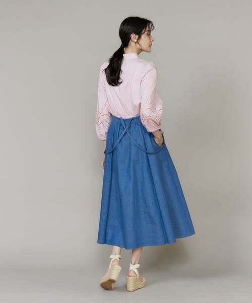 Maglie le cassetto / マーリエ ル カセット ミニ・ひざ丈スカート | 《プラスサイズ》《WEB・POPUP限定》サスペンダー付きデニムタックスカート《M Maglie le cassetto》 | 詳細5