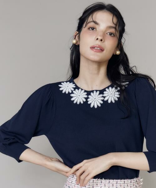 Maglie le cassetto / マーリエ ル カセット ニット・セーター | モチーフレースニットプルオーバー | 詳細11