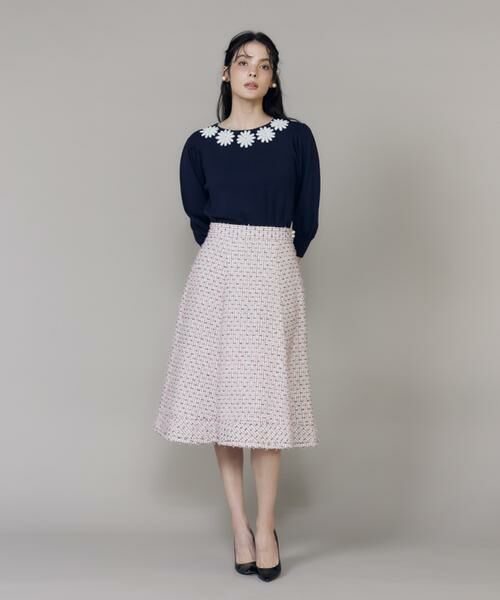 Maglie le cassetto / マーリエ ル カセット ニット・セーター | 《大きいサイズ》モチーフレースニットプルオーバー | 詳細3