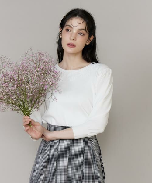 Maglie le cassetto / マーリエ ル カセット ニット・セーター | 《大きいサイズ》モチーフレースニットプルオーバー | 詳細9