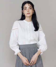 Maglie le cassetto / マーリエ ル カセット シャツ・ブラウス | スタンドレースブラウス