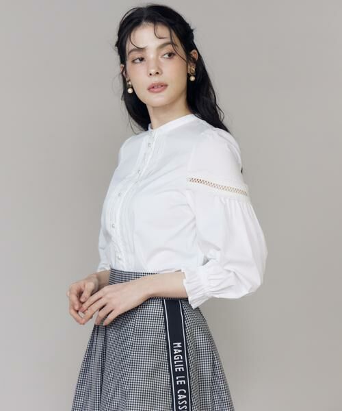 Maglie le cassetto / マーリエ ル カセット シャツ・ブラウス | スタンドレースブラウス | 詳細11