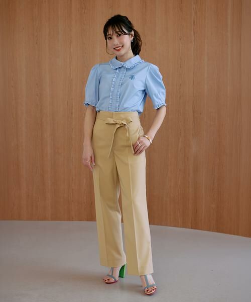 Maglie le cassetto / マーリエ ル カセット その他パンツ | 《M Maglie le cassetto×冨張愛》フラワーレース美シルエットストレートパンツ | 詳細2