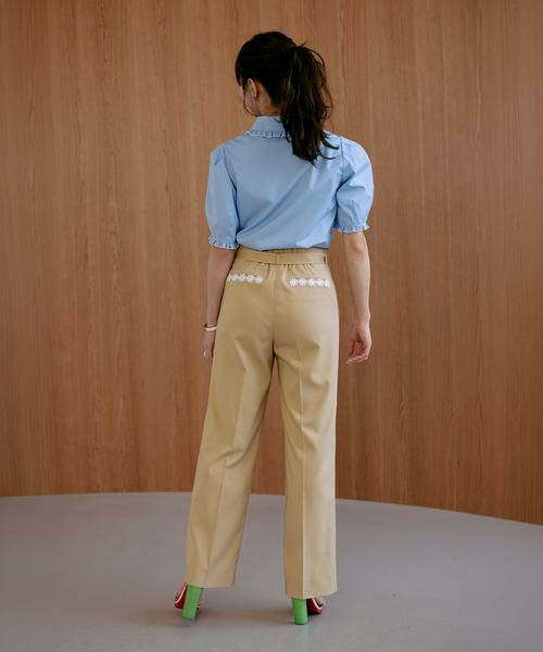 Maglie le cassetto / マーリエ ル カセット その他パンツ | 《M Maglie le cassetto×冨張愛》フラワーレース美シルエットストレートパンツ | 詳細4