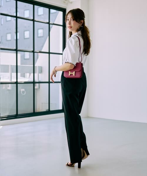 Maglie le cassetto / マーリエ ル カセット その他パンツ | 《M Maglie le cassetto×冨張愛》フラワーレース美シルエットストレートパンツ | 詳細6