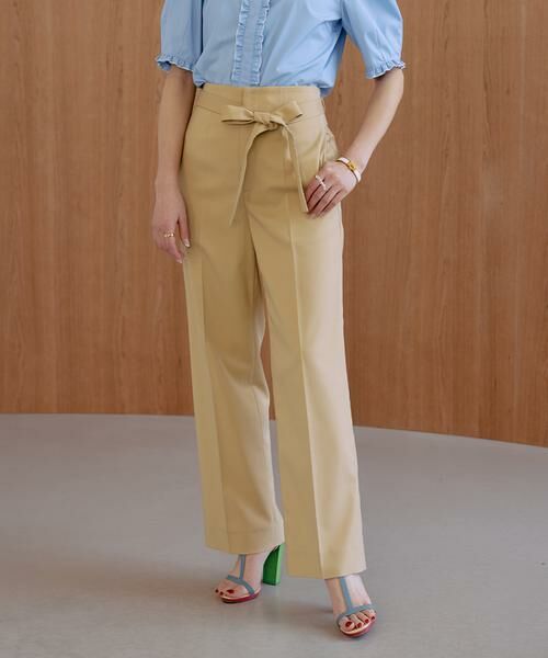 Maglie le cassetto / マーリエ ル カセット その他パンツ | 《大きいサイズ》フラワーレース美シルエットストレートパンツ《M Maglie le cassetto×冨張愛》 | 詳細1