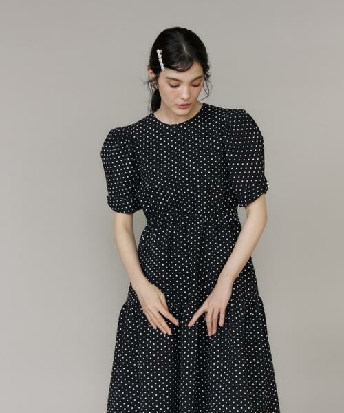 Maglie le cassetto / マーリエ ル カセット ミニ丈・ひざ丈ワンピース | 《大きいサイズ》ドットティアードワンピース | 詳細8