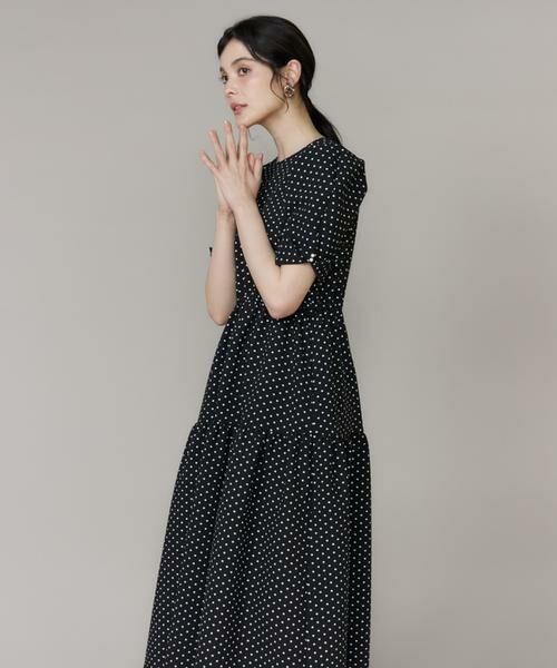 Maglie le cassetto / マーリエ ル カセット ミニ丈・ひざ丈ワンピース | 《大きいサイズ》ドットティアードワンピース | 詳細9