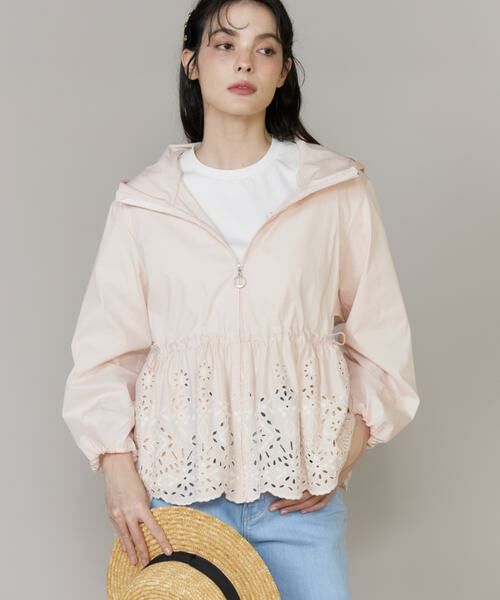 Maglie le cassetto / マーリエ ル カセット その他アウター | 《プラスサイズ》ラッシュガードレースブルゾン《M Maglie le cassetto》（ピンク1）