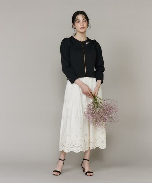 Maglie le cassetto / マーリエ ル カセット カーディガン・ボレロ | ロゴ刺繍ジップカーディガン | 詳細5