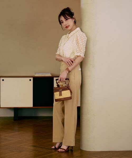 Maglie le cassetto / マーリエ ル カセット シャツ・ブラウス | 《M Maglie le cassetto×冨張愛》華やぎフリルカラードットジャガードブラウス | 詳細3