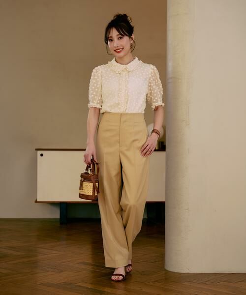 Maglie le cassetto / マーリエ ル カセット シャツ・ブラウス | 《M Maglie le cassetto×冨張愛》華やぎフリルカラードットジャガードブラウス | 詳細4