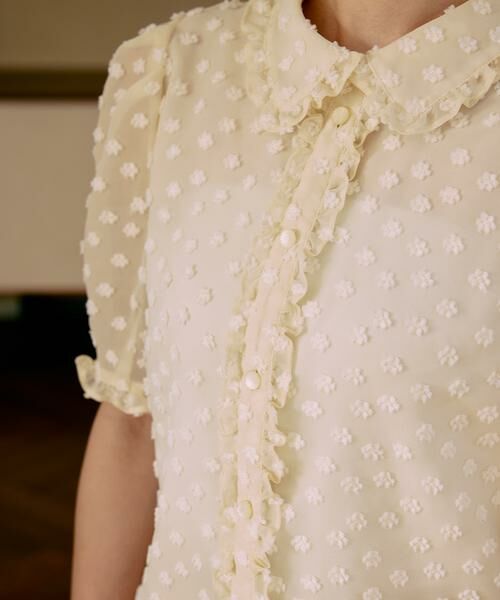 Maglie le cassetto / マーリエ ル カセット シャツ・ブラウス | 《M Maglie le cassetto×冨張愛》華やぎフリルカラードットジャガードブラウス | 詳細9
