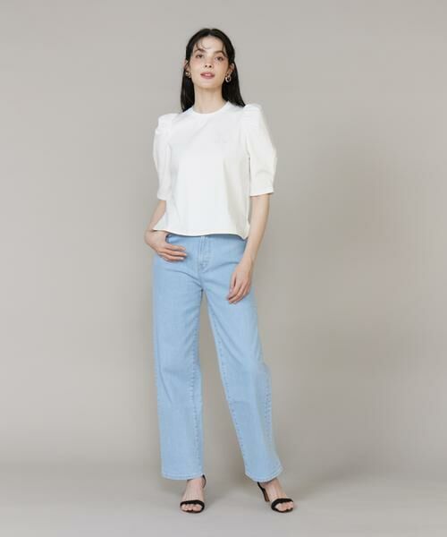 Maglie le cassetto / マーリエ ル カセット Tシャツ | ロゴ刺繍ボリューム袖カットソー | 詳細2