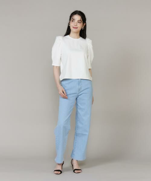 Maglie le cassetto / マーリエ ル カセット Tシャツ | ロゴ刺繍ボリューム袖カットソー | 詳細3