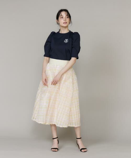 Maglie le cassetto / マーリエ ル カセット Tシャツ | 《大きいサイズ》ロゴ刺繍ボリューム袖カットソー | 詳細6