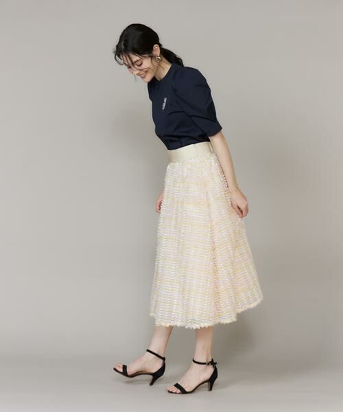 Maglie le cassetto / マーリエ ル カセット Tシャツ | 《大きいサイズ》ロゴ刺繍ボリューム袖カットソー | 詳細7