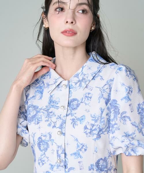 Maglie le cassetto / マーリエ ル カセット ミニ丈・ひざ丈ワンピース | 《大きいサイズ》トワルドジュイ風ワンピース《M Maglie le cassetto》 | 詳細10