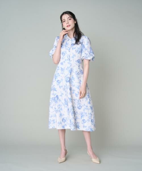 Maglie le cassetto / マーリエ ル カセット ミニ丈・ひざ丈ワンピース | 《大きいサイズ》トワルドジュイ風ワンピース《M Maglie le cassetto》 | 詳細2