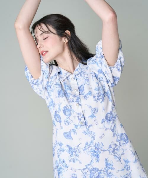 Maglie le cassetto / マーリエ ル カセット ミニ丈・ひざ丈ワンピース | 《大きいサイズ》トワルドジュイ風ワンピース《M Maglie le cassetto》 | 詳細9