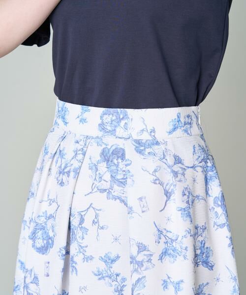 Maglie le cassetto / マーリエ ル カセット ミニ・ひざ丈スカート | 《大きいサイズ》トワルドジュイ風タックスカート《M Maglie le cassetto》 | 詳細14