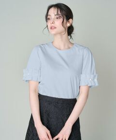 Maglie le cassetto / マーリエ ル カセット Tシャツ | 《大きいサイズ》袖フリルプルオーバー