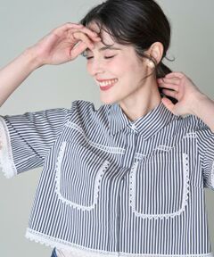 Maglie le cassetto / マーリエ ル カセット シャツ・ブラウス | ショートブラウス
