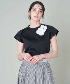 Maglie le cassetto / マーリエ ル カセット カットソー | 《大きいサイズ》 フラワーバルーンスリーブTシャツ