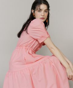 Maglie le cassetto / マーリエ ル カセット ミニ丈・ひざ丈ワンピース | 《プラスサイズ》ティアードワンピース