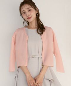Maglie le cassetto / マーリエ ル カセット カーディガン・ボレロ | 《大きいサイズ》品ありモードなシアーニットジャケット《M Maglie le cassetto×吉田理紗》