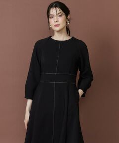 Maglie le cassetto / マーリエ ル カセット ミニ丈・ひざ丈ワンピース | 配色ステッチワンピース｜ロイヤルレディのように魅せる極上の美しさ《M Maglie le cassetto》