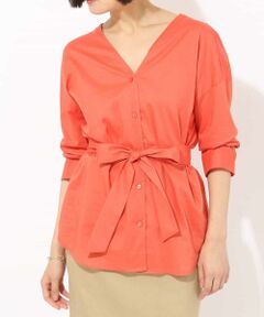 ELLE / エル シャツ・ブラウス | ノーカラーブラウス