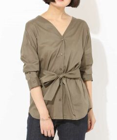 ELLE / エル シャツ・ブラウス | ノーカラーブラウス