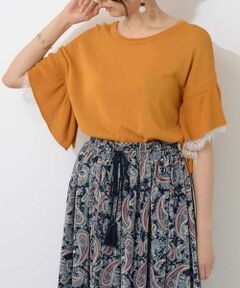 ELLE / エル ニット・セーター | ラッフルレースニット