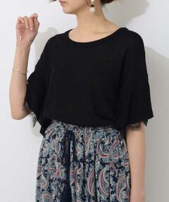 ELLE / エル ニット・セーター | ラッフルレースニット