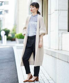 ボリュームスリーブニットアウター