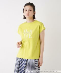 ロゴプリントフレンチスリーブTシャツ