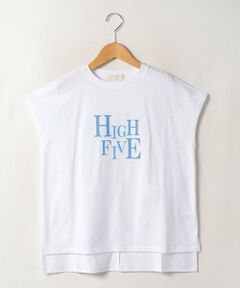 ロゴプリントフレンチスリーブTシャツ