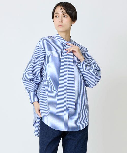 EPELER / イプリ シャツ・ブラウス | ハイデンシティクロスブラウス（ストライプ）