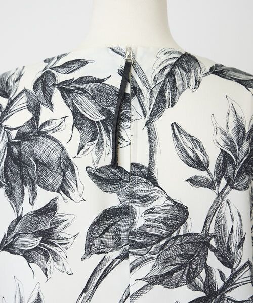 EPELER / イプリ ミニ丈・ひざ丈ワンピース | リーフプリントワンピース | 詳細4