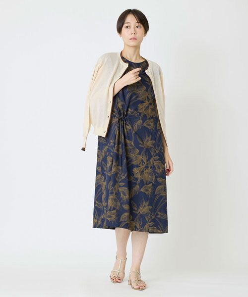 EPELER / イプリ ミニ丈・ひざ丈ワンピース | リーフプリントワンピース | 詳細8