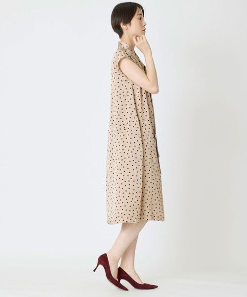 EPELER / イプリ ミニ丈・ひざ丈ワンピース | シルデューサテンドットワンピース | 詳細1