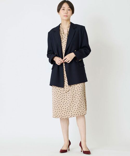 EPELER / イプリ ミニ丈・ひざ丈ワンピース | シルデューサテンドットワンピース | 詳細3