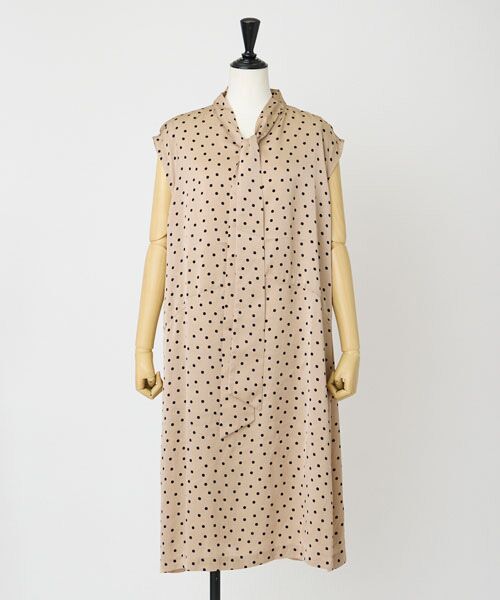 EPELER / イプリ ミニ丈・ひざ丈ワンピース | シルデューサテンドットワンピース | 詳細5