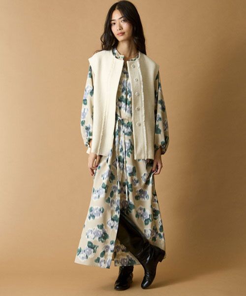 EPELER / イプリ ロング・マキシ丈ワンピース | アムンゼンフラワープリントワンピース | 詳細5