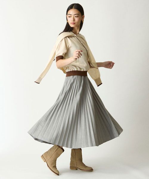 EPELER / イプリ ロング・マキシ丈スカート | フェイクスエードプリーツスカート | 詳細2